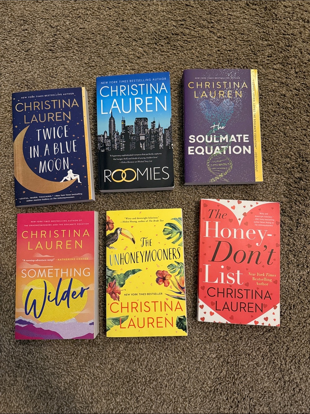 Christina Lauren Paperback Rom-Com Book Set - Colorful Covers